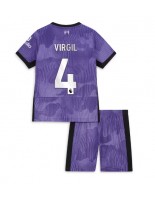 Liverpool Virgil van Dijk #4 Kolmaspaita Lasten 2023-24 Lyhythihainen (+ shortsit)
